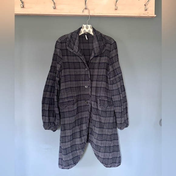 RARE! Free People Plaid Victorian jacket sz xs - Picture 12 of 16